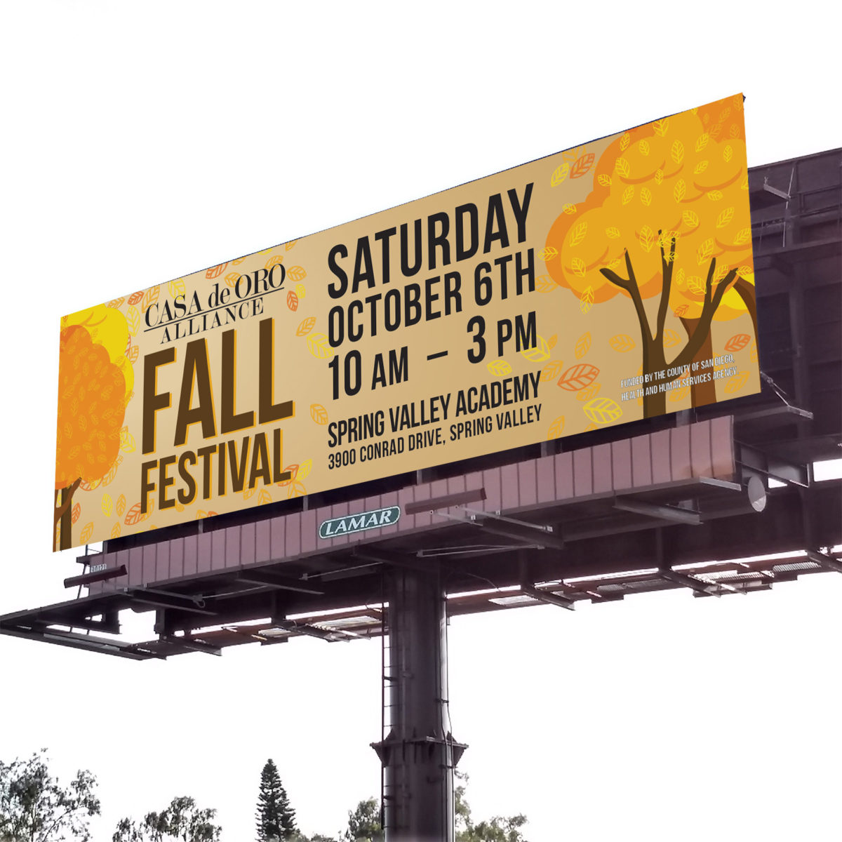 Casa de Oro Alliance Fall Festival 2018 Poster, Bookmark, and Billboard